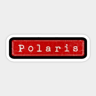 vintage retro plate Polaris Sticker